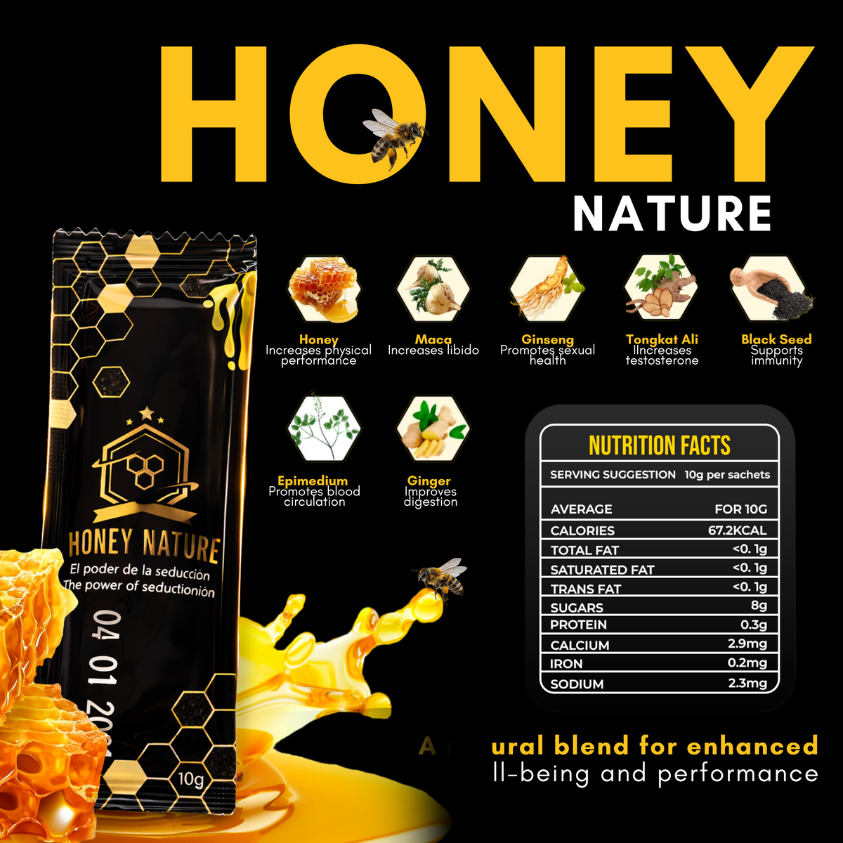 Suplemento de Bienestar Botánico Honey Nature