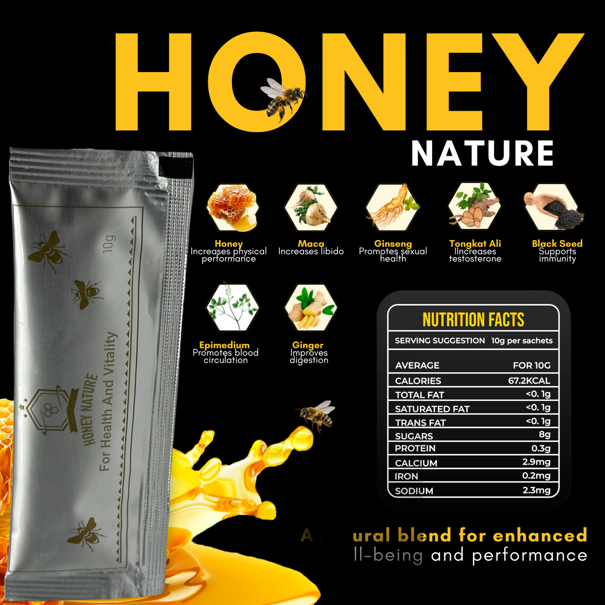 Suplemento de Bienestar Botánico Honey Nature